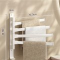 Miniatyrbilde 1 av 10: Roterende håndklestativ Badehåndkleholder HVIT 4 STENGER 4 STENGER white 4 rods-4 rods