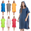 Miniatyrbillede 4 af 8: Unisex hættehåndklæde Poncho SORT Black