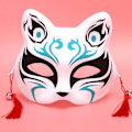Miniatyrbilde 3 av 10: 2 stk Anime Foxes Mask Festrekvisitter 11 11