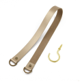 Miniatyrbillede 1 af 7: Gardinholder Rope Læder Tiebacks GULD gold