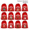 Miniatyrbillede 1 af 10: 5/10 stk jule fløjlsposer Candy Snack Gavepose 10X16CM10STK 10x16cm10pcs