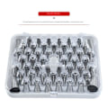 Miniatyrbilde 4 av 10: 52 stk Piping Tips Sett Rustfritt stål Frosting Tips Kake 52 pcs