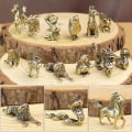 Miniatyrbillede 6 af 10: Tyre Ornament Skulptur Kobber Miniaturer Figurer KANIN Rabbit