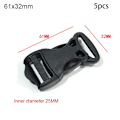 Pikkukuva 1 / 10: 5kpl Sivusoljet Kaareva solki 61X32MM 61x32mm