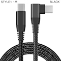Pikkukuva 1 / 10: USB C - USB C -johtokaapeli MUSTA 1MSTYLE1 STYLE1 Black 1mStyle1-Style1