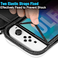 Miniatyrbillede 8 af 9: Bæretaske til Nintendo Switch OLED sort