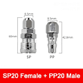 Miniatyrbild 1 av 10: Snabbkoppling Rapidities Pneumatisk koppling SP20 PP20 SP20 PP20 SP20 PP20