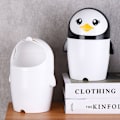 Miniatyrbillede 5 af 10: Desktop skraldespand Penguin skraldespand SORT Black