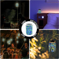 Miniatyrbillede 8 af 10: Mosaik Solar Lights Mason Jar Lampe BLÅ OVAL OVAL Blue Oval-Oval