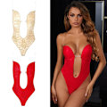 Pikkukuva 10 / 10: U Plunge Backless Alusvaatteet Invisible Push Up Bra PUNAISET L Red L