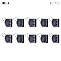 Miniatyrbilde 1 av 10: 20stk Abo Float Connectors Clear Snap SVART SORT Black