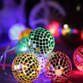 Miniatyrbillede 7 af 10: Disco Kugle Spejl Lampe Scene Refleks Lampe VARM FARVE 3M warm color 3M 20LED-3M 20LED