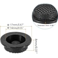 Miniatyrbilde 2 av 5: 12 STK Lommelyktbryterhette Beskytt trykknappen Svart 12pcs