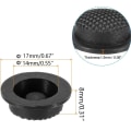 Miniatyrbillede 2 af 5: 12 STK Lommelygteafbryderhætte Beskyt trykknappen Sort 12pcs