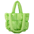 Pikkukuva 1 / 10: Pehmuste Tote Bag Puffer tikattu olkalaukku VIHREÄ Green