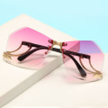 Miniatyrbilde 7 av 10: Innfatningsløse solbriller Wrap Around Solbriller GRADIENT PINK