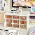 Miniatyrbilde 5 av 10: Oppbevaringsboks Desktop Organizer 6 GRIDS ROSE RED 6 GRIDS ROSE RED 6 grids rose red