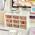 Miniatyrbillede 5 af 10: Opbevaringsboks Desktop Organizer 4 GRIDS BLÅ 4 GRIDS BLÅ 4 grids blue