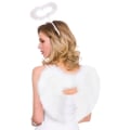 Miniatyrbild 6 av 6: Feather Wings Fancy Dress Damer Dark Angel Kostym röd