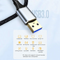 Pikkukuva 7 / 10: USB 3.0 -kaapeli tyyppi A uros-uros 1M 1m