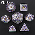 Pikkukuva 1 / 8: 7kpl/ set DND Metallioppa Polyhedral Noppa YL-3 YL-3 YL-3