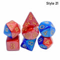 Pikkukuva 1 / 10: 7kpl / set DND Dice Polyhedral Dice STYLE 21 STYLE 21 Style 21