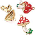 Pikkukuva 6 / 6: 20 kpl emalisieniriipus Charms Red Mushroom