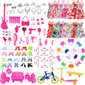 Pikkukuva 9 / 10: 1 set Random Nukke Vaatteet Asusteet Kengät Mekko 68 KPL 68 KPL 68PCS