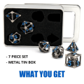 Miniatyrbilde 6 av 10: 7 stk DND metallterningsett Spillterning 01 01 01