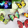 Miniatyrbillede 6 af 10: 5 stk Farverig Lysende Sommerfugl LED Natlys Bryllup 5pcs