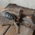 Miniatyrbillede 4 af 10: 2 stk Læder nøglering Læder nøglering Bil Auto nøgleholder