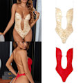 Pikkukuva 6 / 10: U Plunge backless alusvaatteet Invisible Push Up Bra RED S Red S