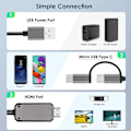 Miniatyrbild 2 av 8: Android Type-C/Micro USB till HDMI-kabel MHL till HDMI-adapter