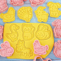Miniatyrbillede 7 af 8: 8 stk/sæt Kikseform 3D Cookie Cutter Bageform