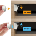 Miniatyrbilde 2 av 10: Magnetisk barnelås skufflås Baby sikkerhetslås 2 Locks 1 Keys