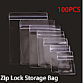 Miniatyrbillede 10 af 10: 100 stk./parti Zip Lock Bag Selvforsegling opbevaringsposer 4X6CM 4x6cm