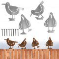 Miniatyrbillede 8 af 10: Rusty Metal Birds Fuglefigur 2 2 2