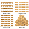 Miniatyrbild 2 av 10: 24/48ST Dollhouse Golvplattor Träkorngolv HEXAGONAL-24STK hexagonal-24pcs