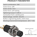 Miniatyrbild 5 av 7: 12ST Mini Circular Push Button Switch Momentary Switch