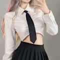 Pikkukuva 9 / 10: Univormu musta solmio puku vetoketjulliset solmiot C C C