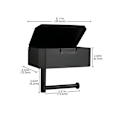 Miniatyrbilde 2 av 9: Tissue Box Baderom Toalett Tissue Holder SORT A A BLACK A-A