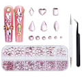 Miniatyrbillede 1 af 10: 12Gird Box Nail Art Diamond Rhinestones STYLE C STYLE C Style C