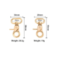 Pikkukuva 2 / 7: 2kpl Metal Snap Hook Traction Soljet PRONSSI 25MM Bronze 25mm