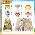 Miniatyrbillede 2 af 8: Dyrekostume Cape Jungle Dyremaske STYLE 3 STYLE 3 Style 3
