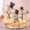 Miniatyrbilde 5 av 10: Blinkende snømannstatue Led lys snømann 92X63CM 92x63cm