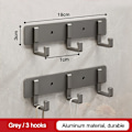 Miniatyrbild 7 av 10: Vägg Dörrkrok Vardagsrum Dörrkrok GRÅ 3 KROKAR 3 KROKAR Grey 3 hooks-3 hooks