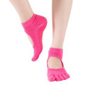 Miniatyrbillede 4 af 10: Yogasokker Dansestrømper ROSE RED STYLE 2 STYLE 2 Rose red Style 2-Style 2