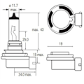 Pikkukuva 2 / 5: 2kpl H11 halogeenipolttimo auton ajovalo auton sumuvalo