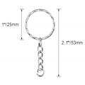 Miniatyrbillede 2 af 8: 50 Stk Nøglering Nøglering Split Ringe Nøglering GLAD STIL GLAD Smooth Style