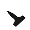 Pikkukuva 1 / 10: Eteenpäin liikkuva sahanterä Saber Shovel MUSTA 100MM LEVEYS 100MM black 100mm width-100mm width